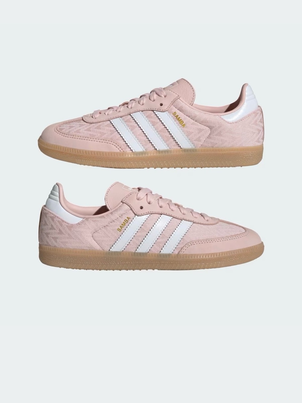 adidas Samba Low-Profile Sneaker in Light Pink and White - Picture 7 of 8